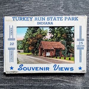 Vintage 1950s Turkey Run state park indiana souvenir views set